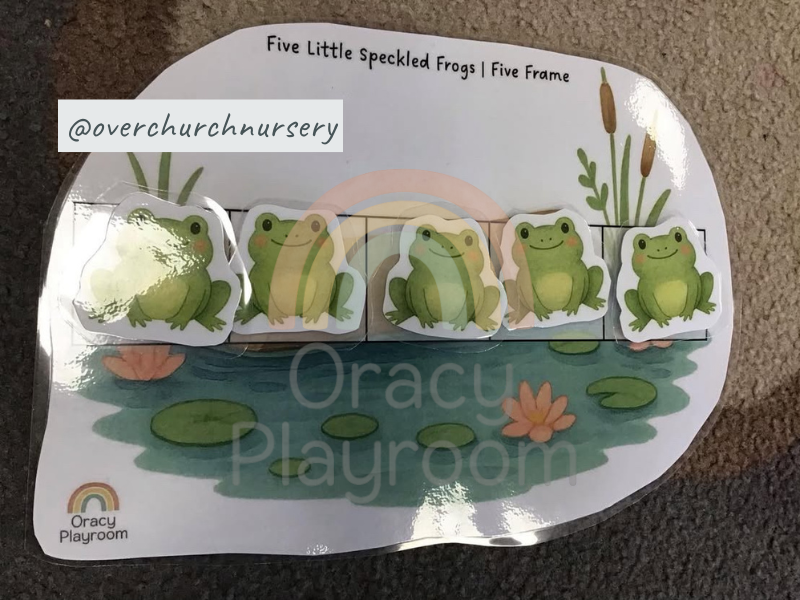 Five Little Speckled Frogs: Five & Ten Frames