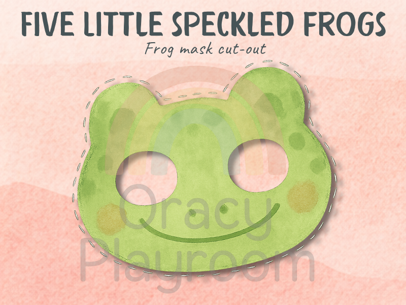 Five Little Speckled Frogs: Frog Mask Cut-Out Freebie