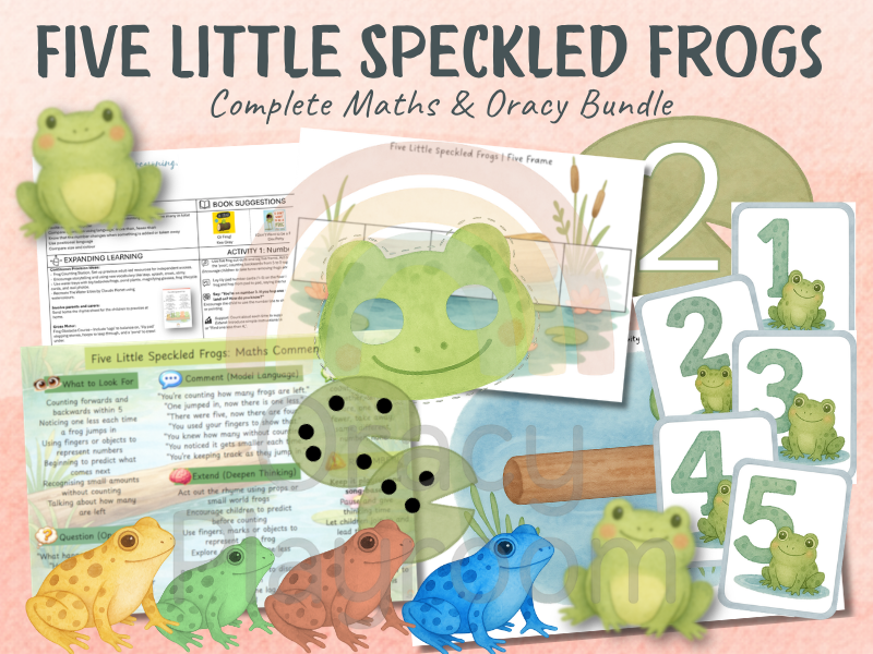 Five Little Speckled Frogs: Complete Maths & Oracy Bundle Pack