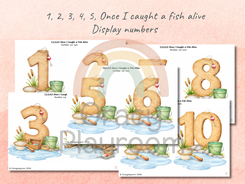 1, 2, 3, 4, 5 Once I Caught a Fish Alive: Display Numbers