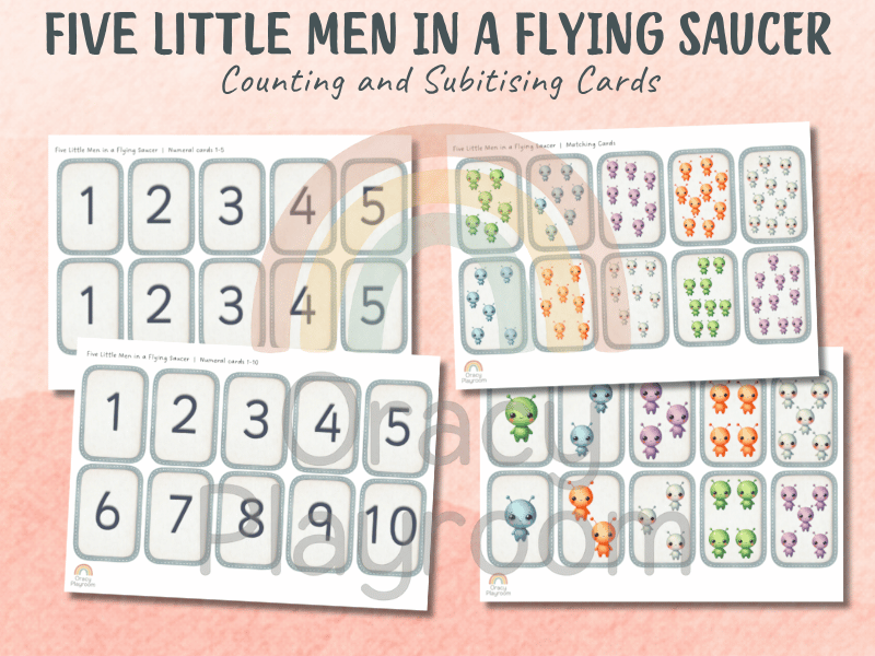 Five Little Men in a Flying Saucer: Subitising and Counting Cards