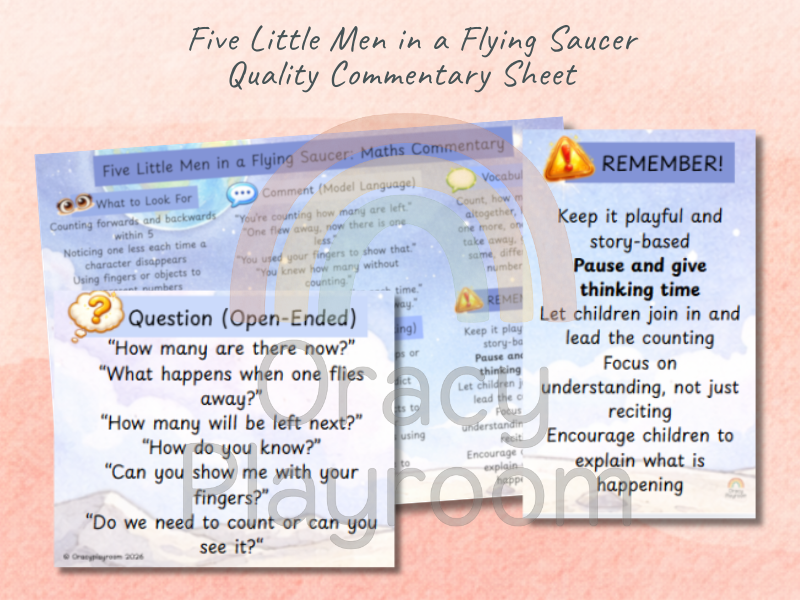Five Little Men in a Flying Saucer: Complete Maths & Oracy Bundle
