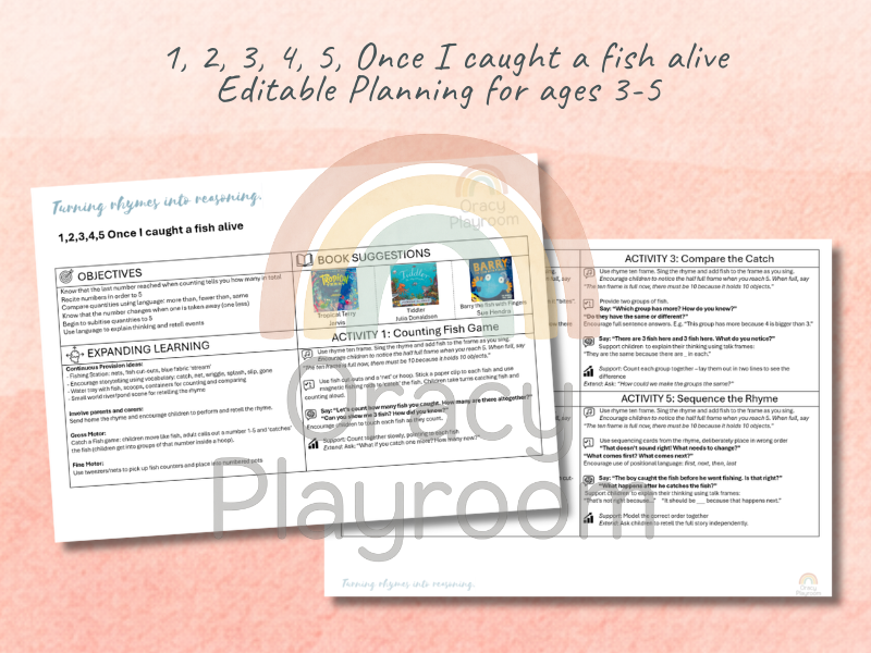 1, 2, 3, 4, 5 Once I Caught a Fish Alive: Complete Maths & Oracy Bundle