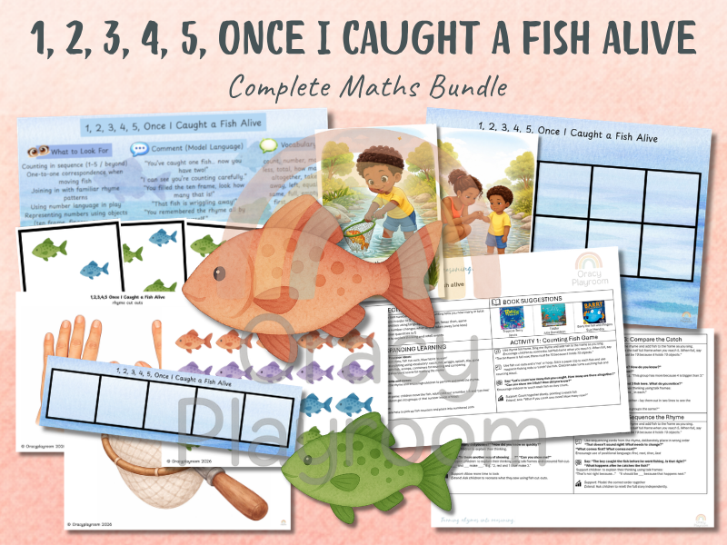 1, 2, 3, 4, 5 Once I Caught a Fish Alive: Complete Maths & Oracy Bundle
