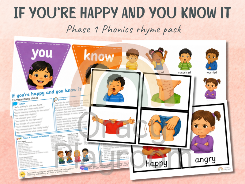 If You’re Happy and You Know It: Phase 1 Phonics Pack