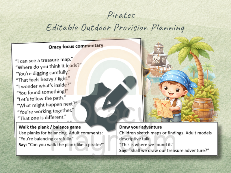 Outdoor Provision Plan: Pirates & Treasure Island