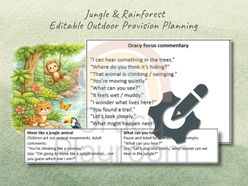 Outdoor Provision Plan: Jungle & Rainforest
