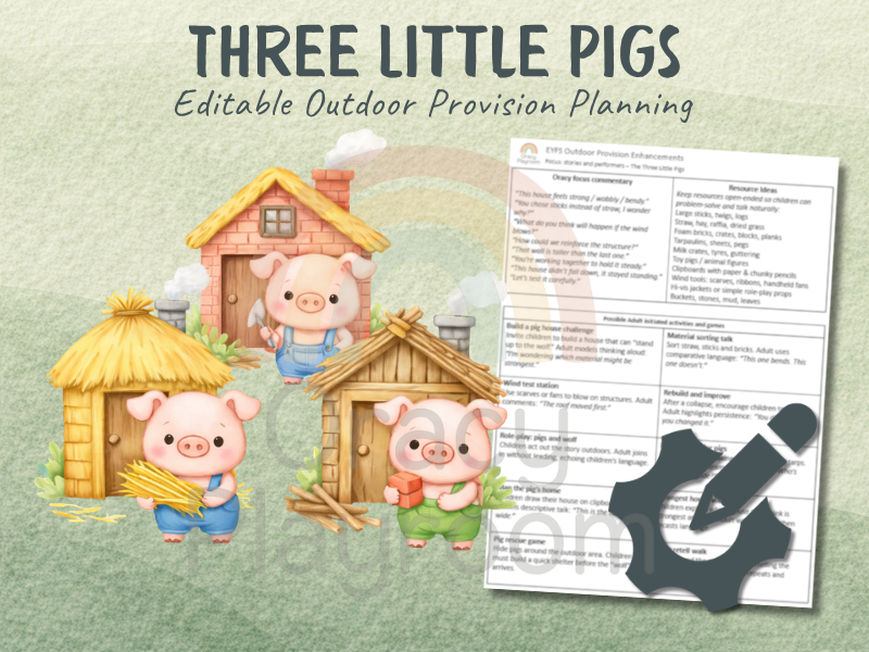 Outdoor Provision Plan: The Three Little Pigs