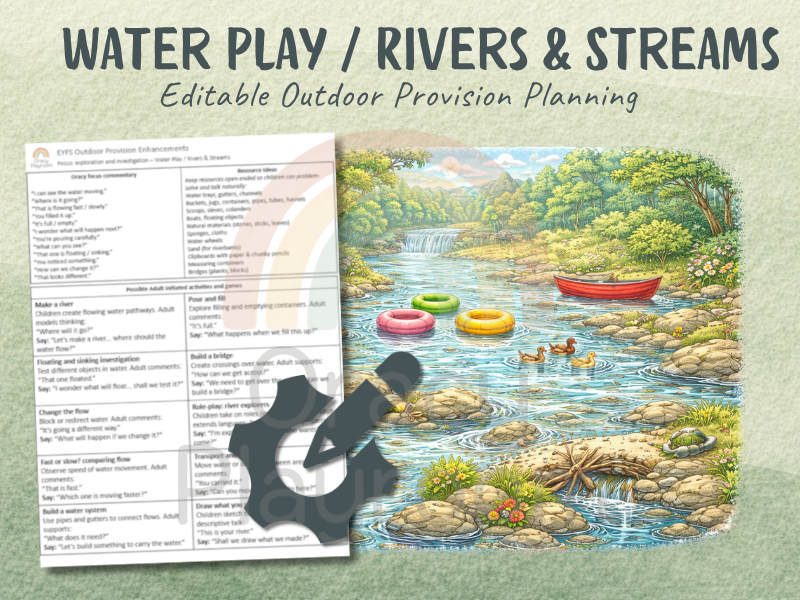 Outdoor Provision Plan: Water Play / Rivers & Streams