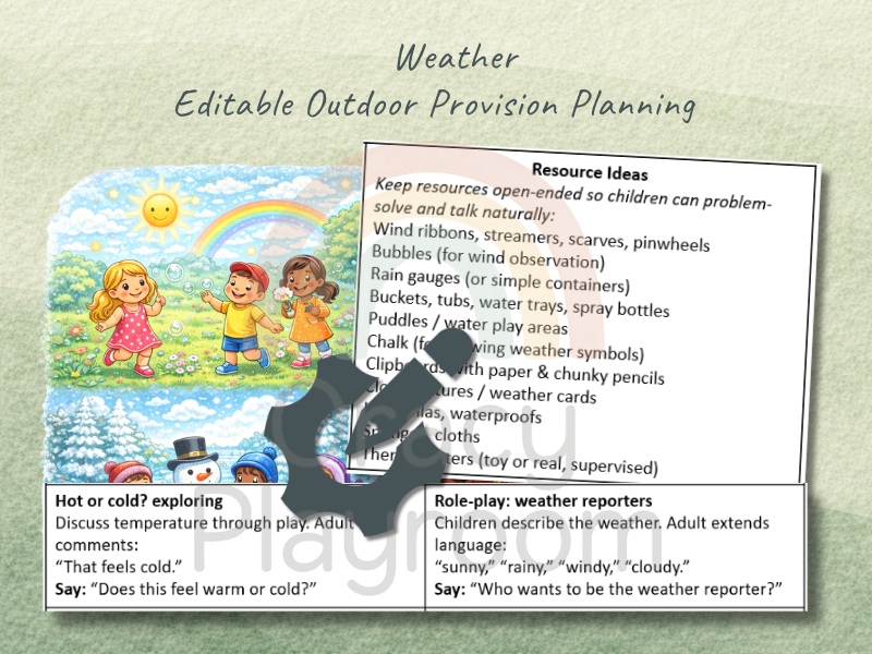 Outdoor Provision Plan: Weather
