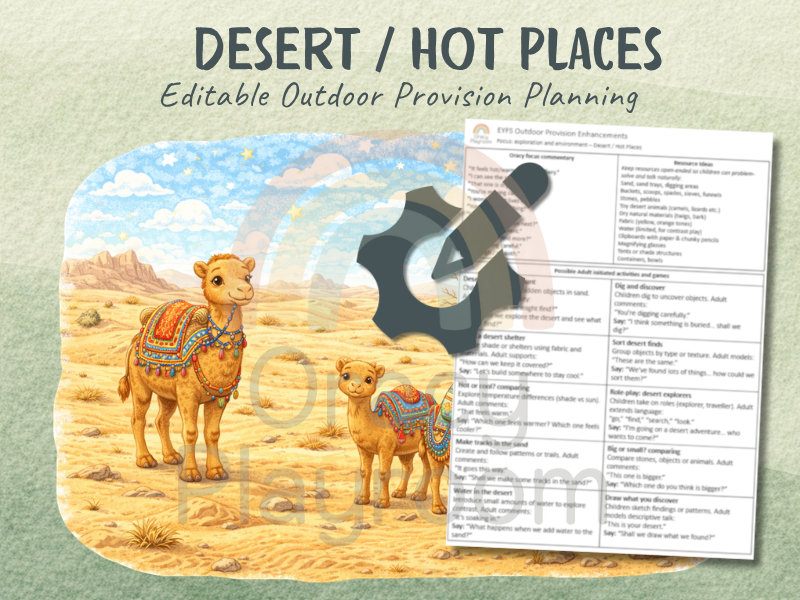 Outdoor Provision Plan: Desert / Hot Places