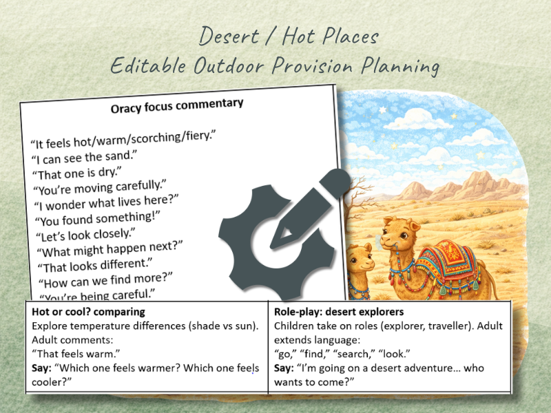 Outdoor Provision Plan: Desert / Hot Places