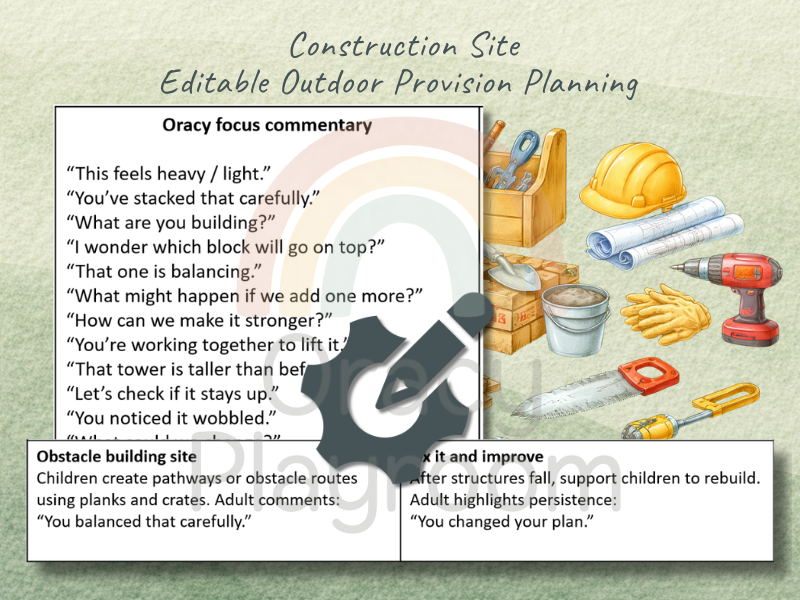 Outdoor Provision Plan: Construction Site / Builders Yard