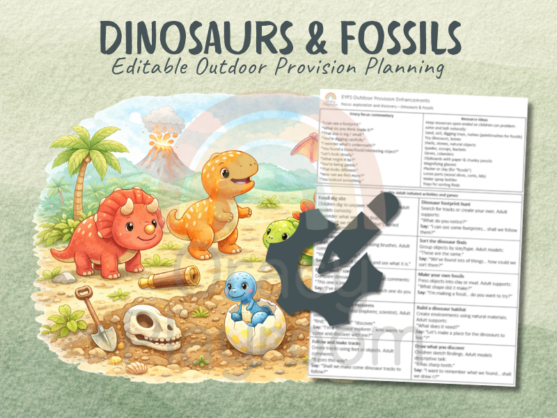 Outdoor Provision Plan: Dinosaurs & Fossils
