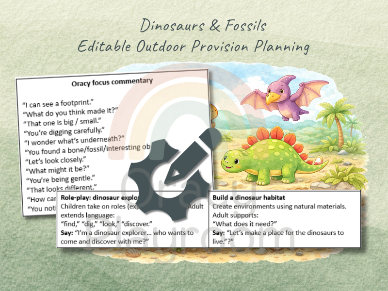 Outdoor Provision Plan: Dinosaurs & Fossils