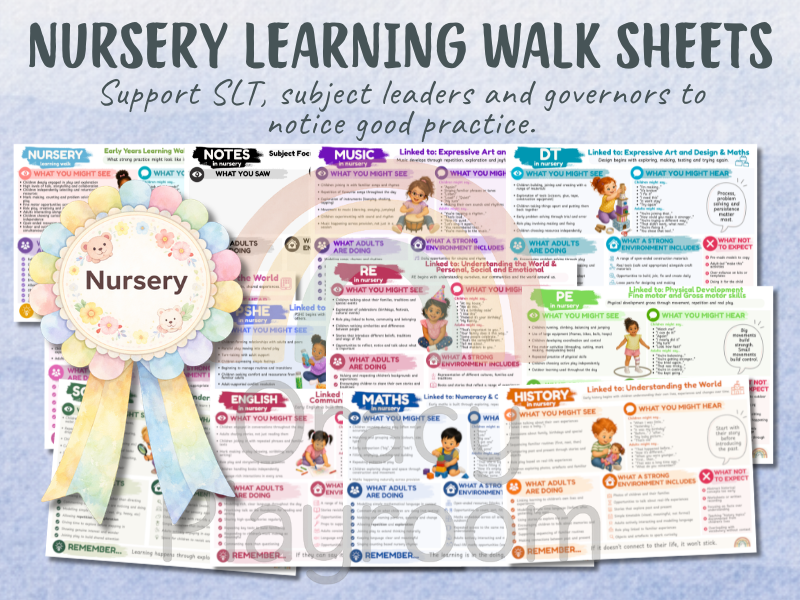 Nursery Learning Walk Sheets: Subject-Specific Observation Pack