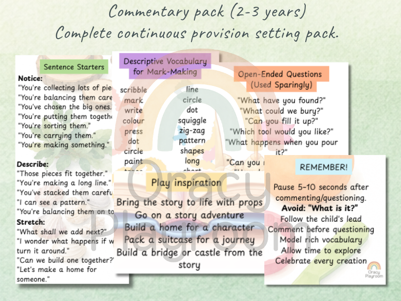 Continuous Provision Commentary Pack | Ages 2–3
