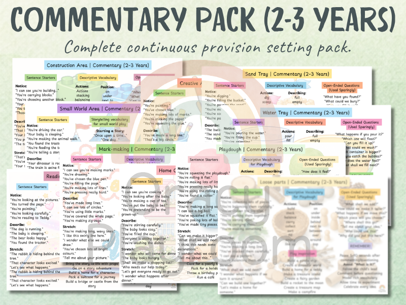 Continuous Provision Commentary Pack | Ages 2–3
