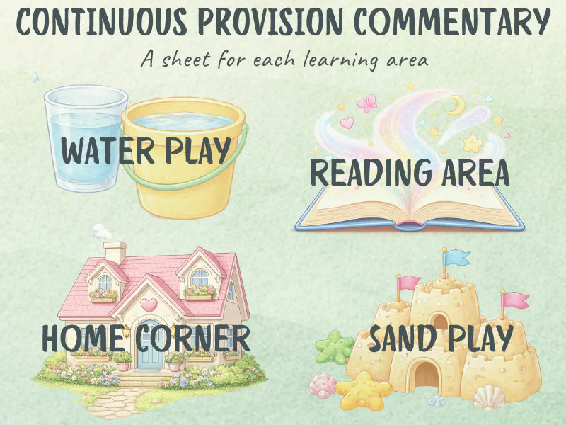 Continuous Provision Commentary Pack | 3-4 Years (Nursery)