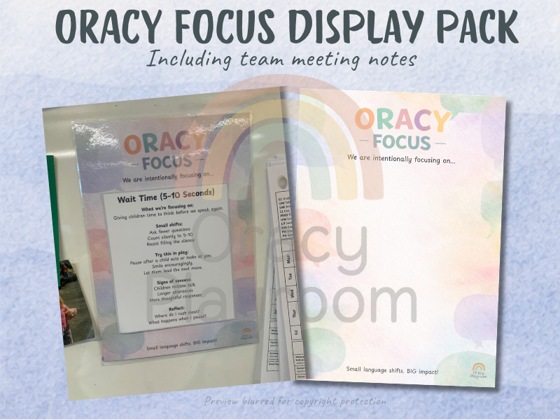 Oracy Focus Meeting Cards – EYFS