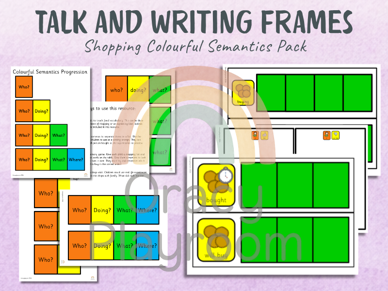 Colourful Semantics: Food & Shopping Pack