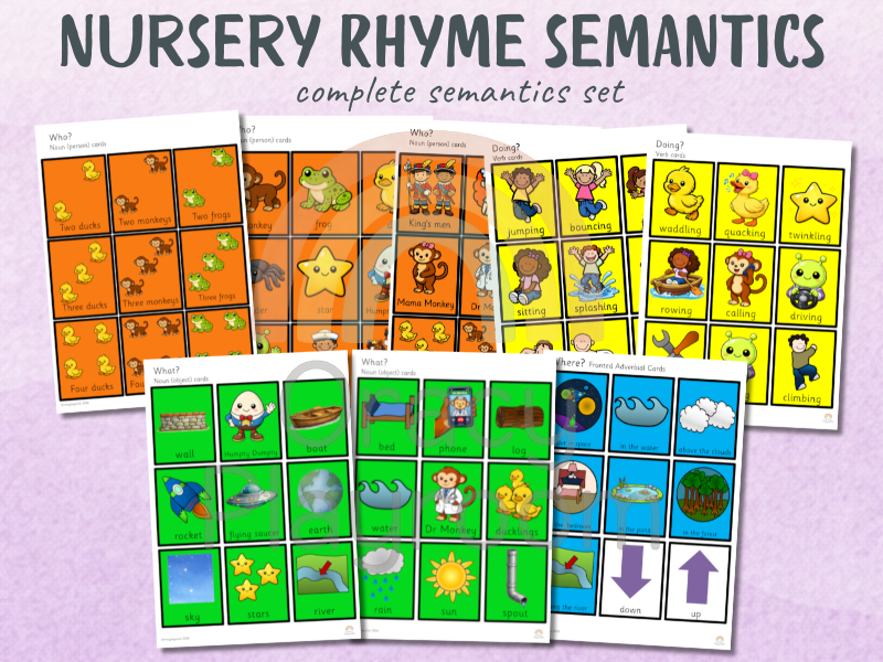 Colourful Semantics: Nursery Rhyme Pack
