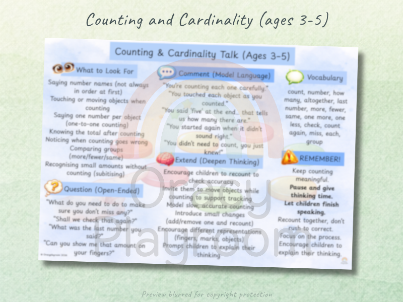 Complete Maths Talk Pack (EYFS)