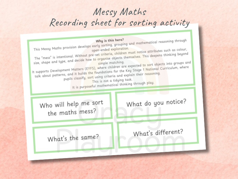 Messy Math Problems Messy Maths: Adult Activity Plan – Oracy Playroom