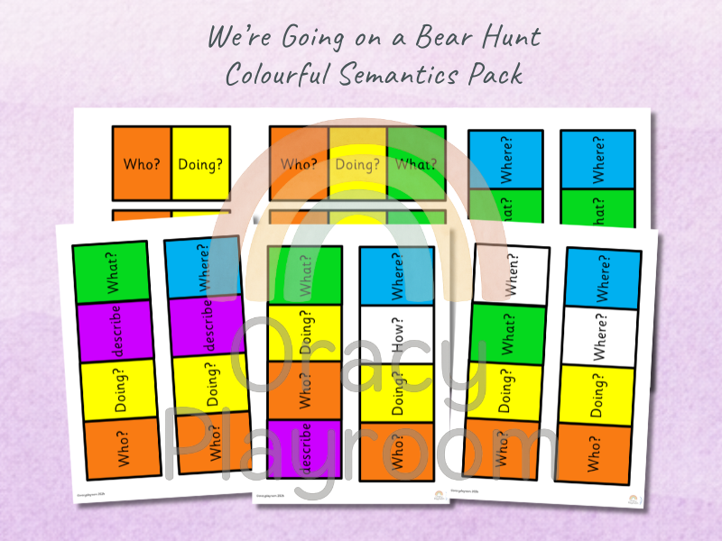 Colourful Semantics: We're Going on a Bear Hunt