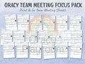 Oracy Team Meeting Focus Pack: Print & Go Team Meeting Sheets