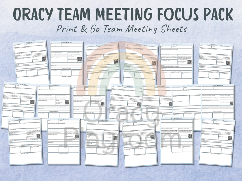 Oracy Team Meeting Focus Pack: Print & Go Team Meeting Sheets