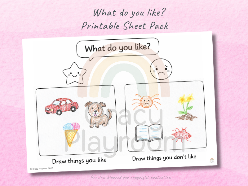 What Do You Like? Talking & Drawing Sheet (Free Oracy Resource)