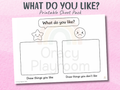 What Do You Like? Talking & Drawing Sheet (Free Oracy Resource)