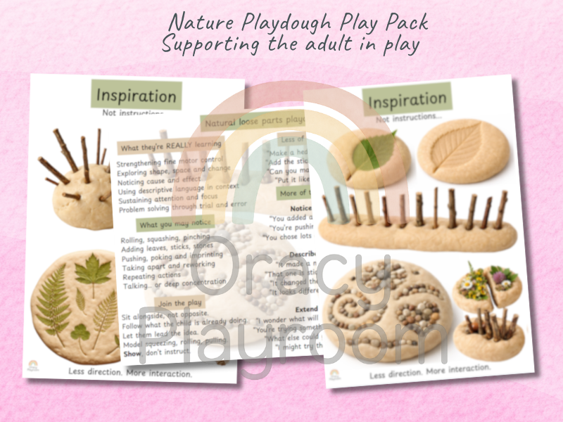 Natural Playdough Play Pack: Supporting the adult in play