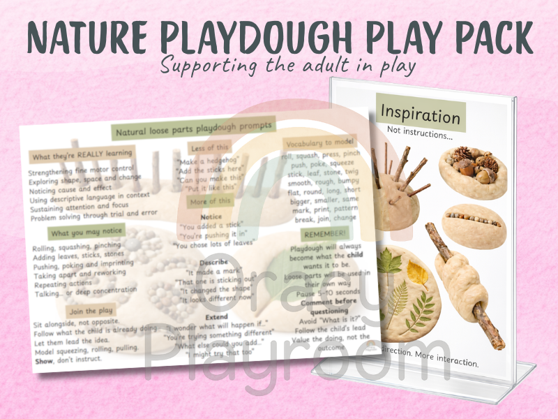 Natural Playdough Play Pack: Supporting the adult in play