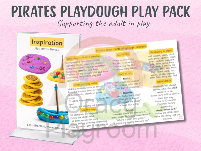 Pirates Playdough Play Pack: Supporting the adult in play