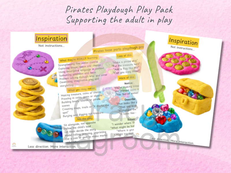 Pirates Playdough Play Pack: Supporting the adult in play