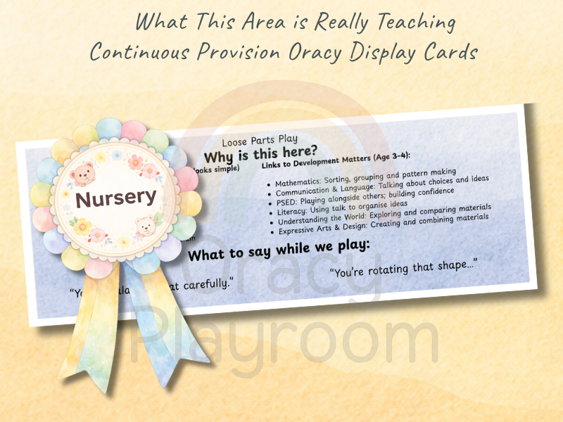 What This Area Is Really Teaching: NURSERY Display Cards