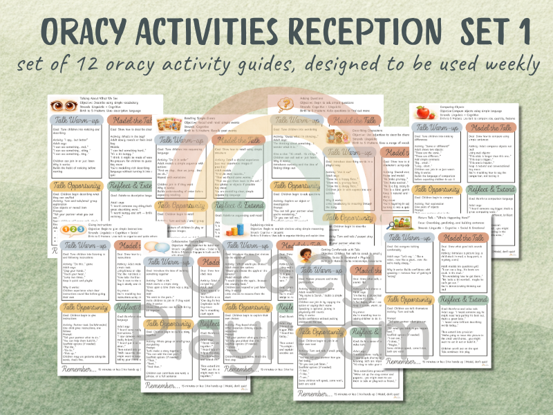 Oracy Activity Guides: Reception Set 1