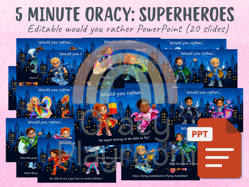 Five Minute Oracy: Superheroes – Would You Rather?
