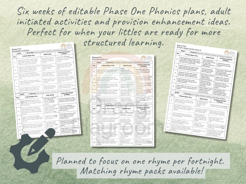 Autumn 1 Nursery Weekly Planning & Phase 1 Phonics Pack