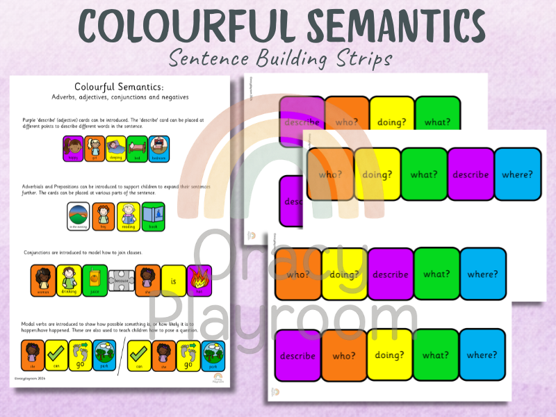 Colourful Semantics: Adverbs, Adjectives, Conjunctions and Negatives