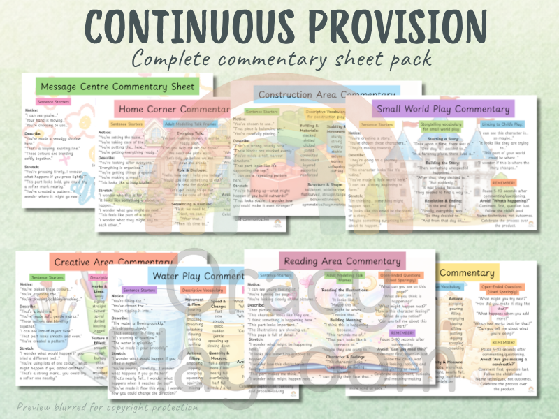 Continuous Provision Commentary Pack