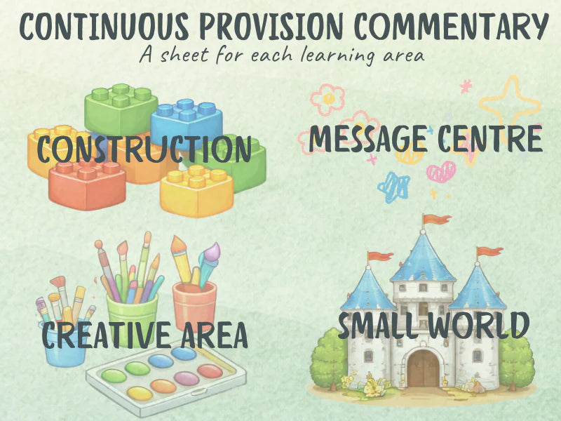Continuous Provision Commentary Pack | 3-4 Years (Nursery)