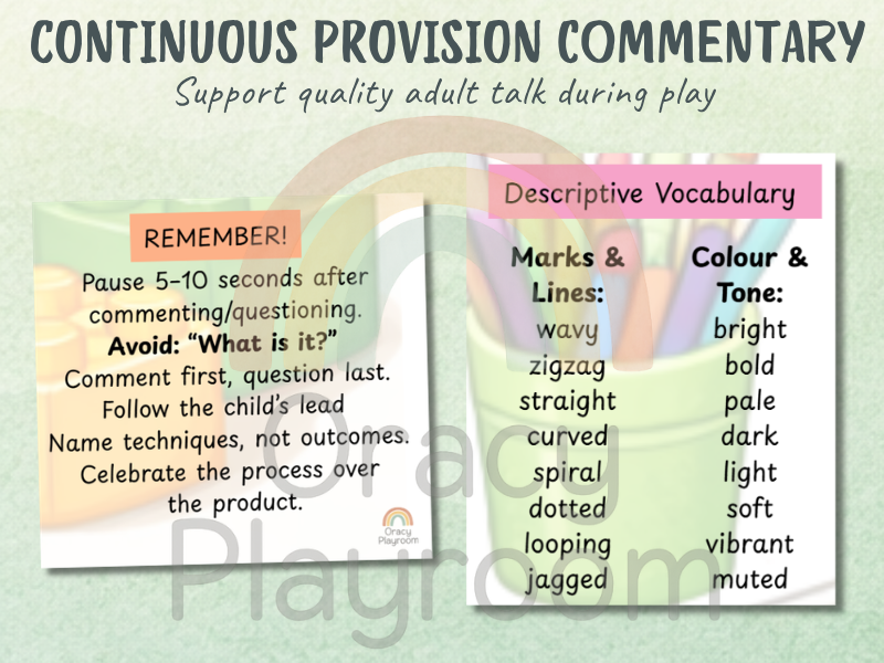 Reception Challenge Provision Continuous Provision Commentary Bundle | Nursery and Reception BUNDLE ...