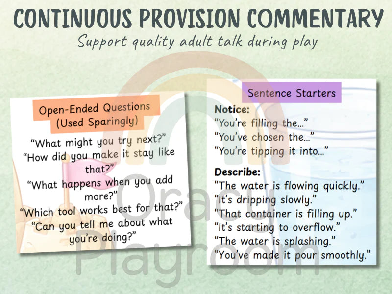 Continuous Provision Commentary Pack | 3-4 Years (Nursery)